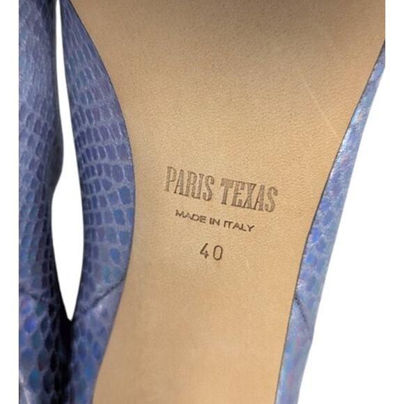 Paris Texas Slouch Boots | Iridescent Holographic Snakeskin | Size EU 40 US 10 - Picture 7 of 7